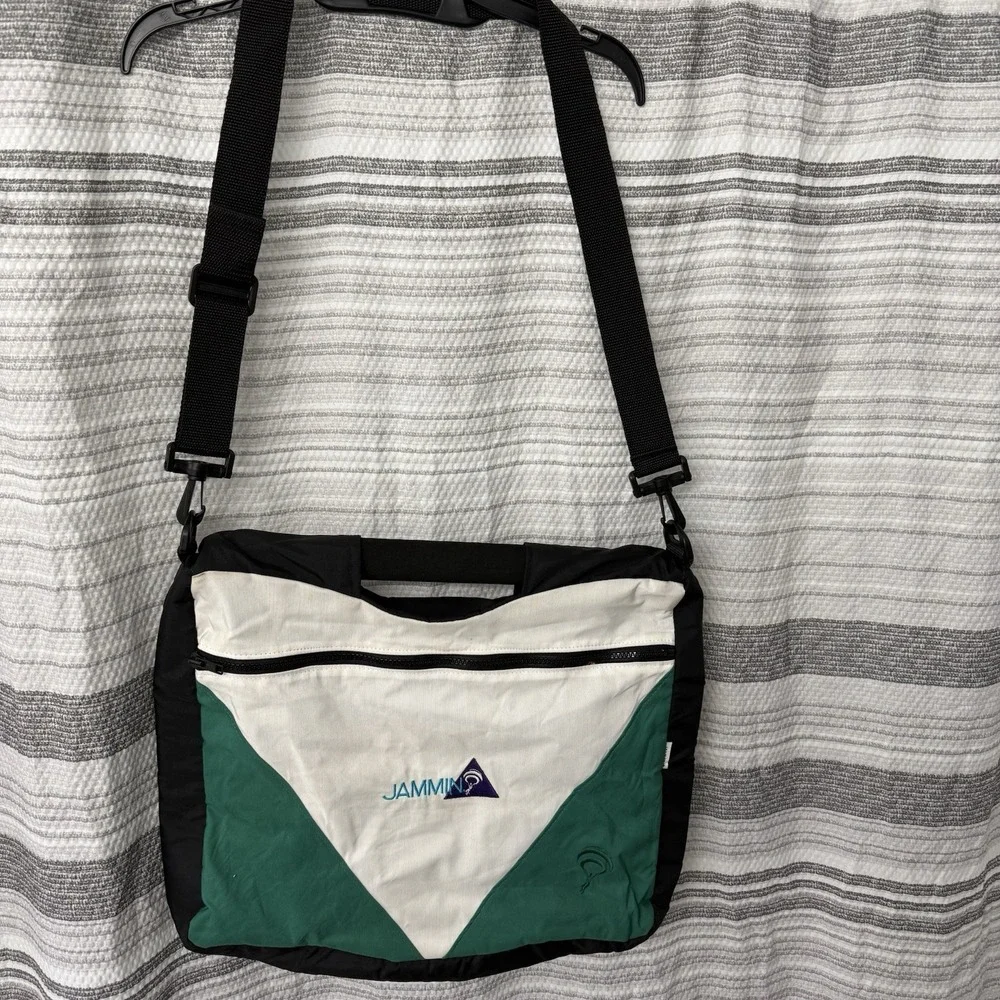 RARE Vintage JAMMIN' Brand Messenger Bag Michigan State Logo‎ Colorblock 90's